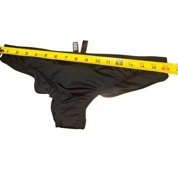 Victoria’s Secret Pink Active 2020 Sz LRG black bikini bottom swim cheeky sexy - Picture 3 of 6